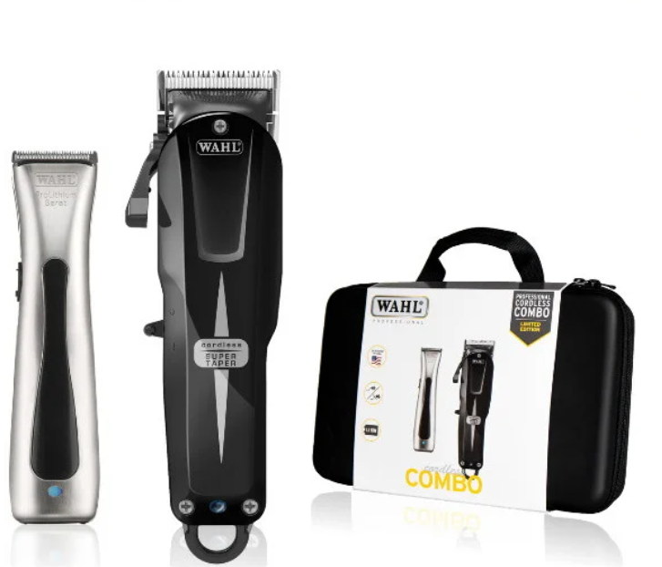 Набір машинок Wahl Cordless Combo 8592-016H: Super Taper Cordless Black + Beret ProLith 8592-016H