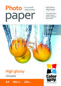 Фотопапір ColorWay (ПГ 230-100) PG230100A4 А4 100шт, фото 1