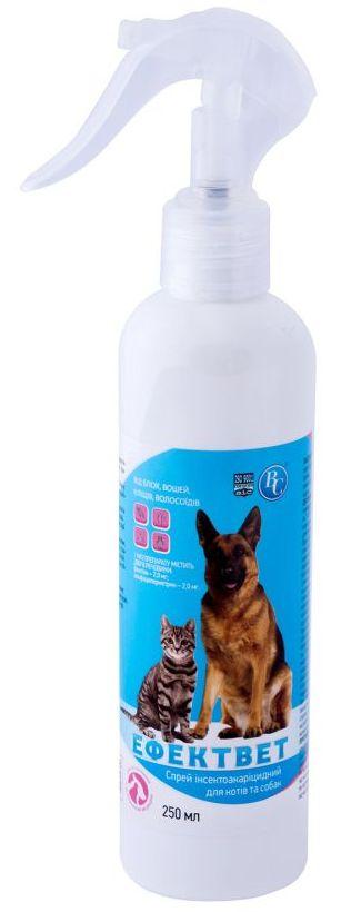 Ефектвет спрей від бліх та кліщів для собак і кішок, 250 мл, фото 1