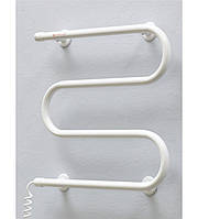 Електрична сушарка для рушників для ванни Теплий світ білий змійовик електро ліва 505*535 мм 70 Вт