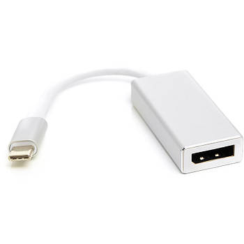 Перехідник PowerPlant USB Type-C 3.1 Thunderbolt 3 (M) — DisplayPort (F), 4K, 0.15 м