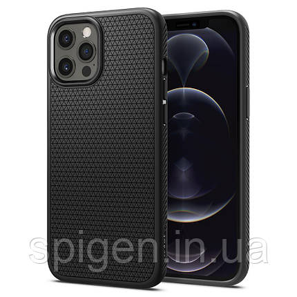 Чохол Spigen для iPhone 12 / 12 Liquid Pro Air, Matte Black, фото 1