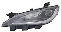 Фара левая черная вставка + LED для Chrysler 200 2014-17