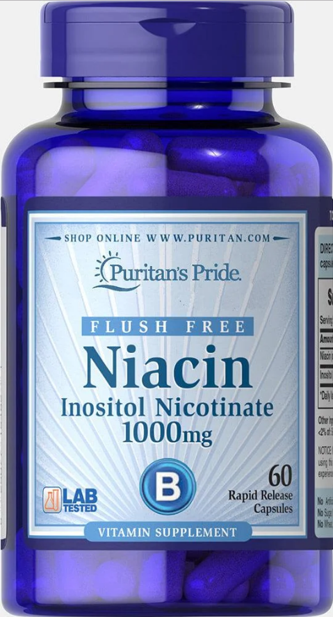 PsP Flush Free Niacin Inositol Nicotinate 1000 mg - 60 кап, фото 1