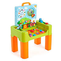 Детский развивающий многофункциональный столик 6в1 Hola Toys из двух игровых панелей