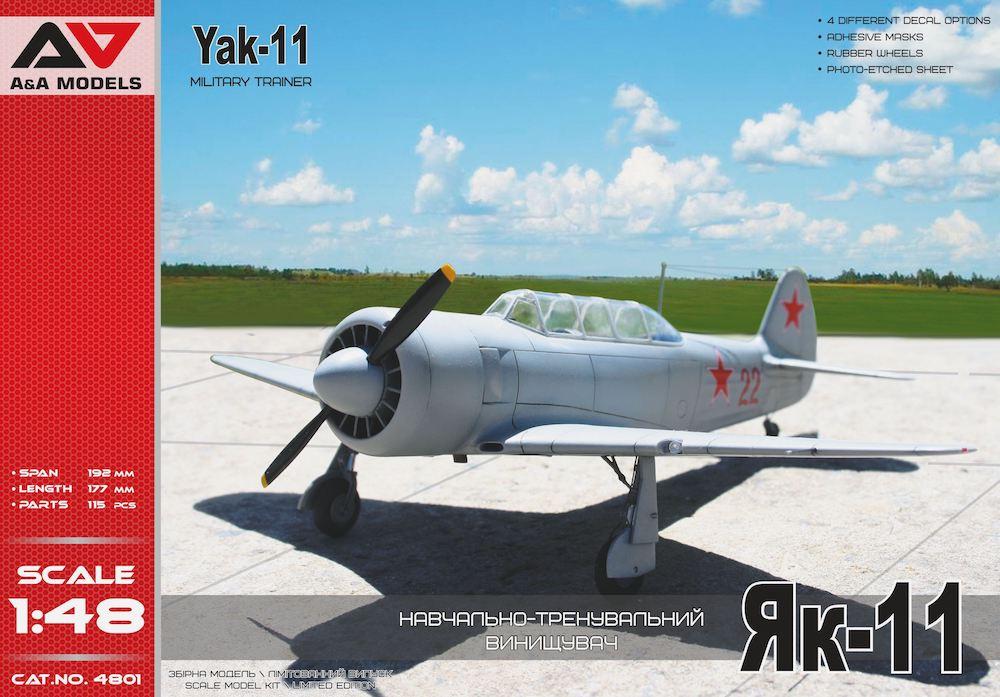 Пластикова модель 1/48 A&A Models 4801 Радянський навчально-тренувальний літак Яковлев Як-11
