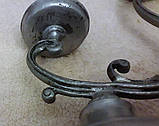 Олов'яний канделябр на дві свічі, тавро, вінтаж, Франція, фото 9