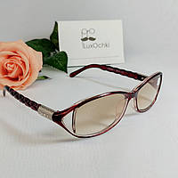 +3.5 Готові жіночі окуляри для корекції зору з тонованою лінзою