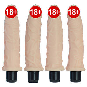 Фаллоімітатор великий м'який з кібершкіри DUGLAS вібратор фаллос