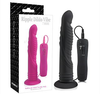 Вібратор на присосці чорний Дракон M 17,5 см фалоімітатор з вібрацією з пультом