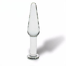 Анальна пробка S 2,5 см тонка із міцного скла для початківців LYNX Ice Plug, фото 5