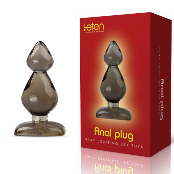 Анальна пробка 3.4 см ялинка силіконова м'яка Leten Oxi