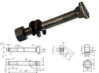 Болт закладной М22х175 с гайкой