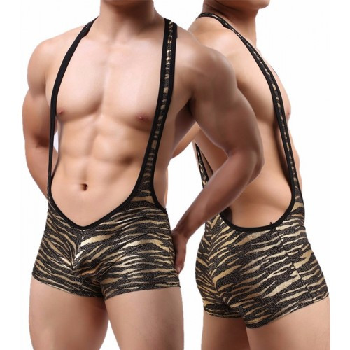 Чоловічі шорти на підтяжках Leopard