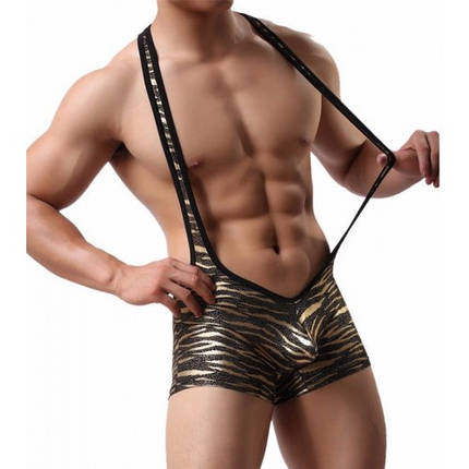 Чоловічі шорти на підтяжках Leopard, фото 2