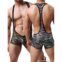 Чоловічі шорти на підтяжках Leopard, фото 4