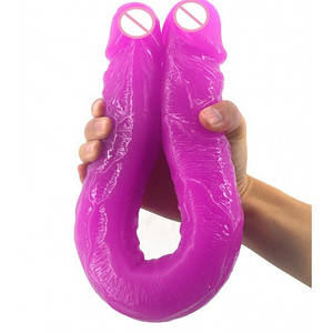 Фалоімітатор двосторонній TITAN подвійний товстий вагінальний анальний для пари