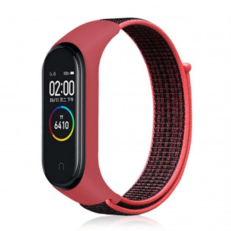 Ремешок BeCover Nylon Style для Xiaomi Mi Smart Band 5/Mi Smart Band 6 Black/Red (705416), фото 1