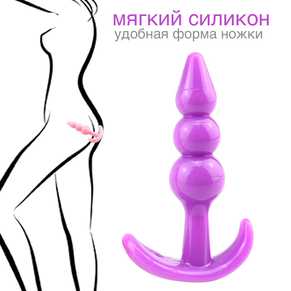 Анальна пробка 2.3 см Snowman якір ялинка силіконова м'яка