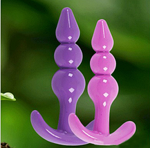 Анальна пробка 2.3 см Snowman якір ялинка силіконова м'яка, фото 3