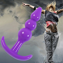 Анальна пробка 2.3 см Snowman якір ялинка силіконова м'яка, фото 4