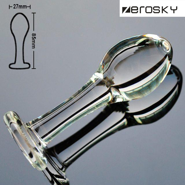 Анальна пробка скляна LYNX Zerosky 2,7 для початківців мала