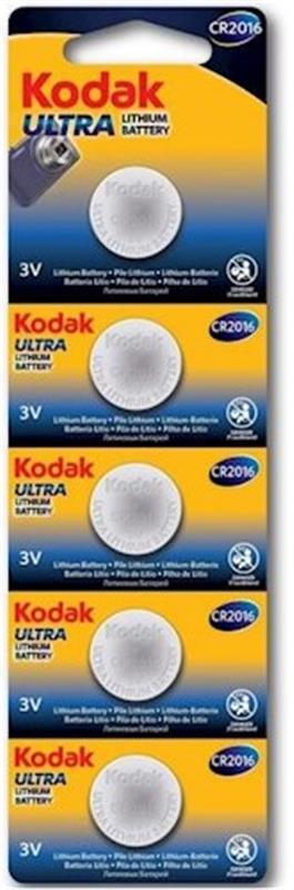 Батарейка Kodak Ultra CR2016 Lithium BL 5 шт