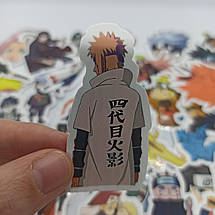 Набір вінілових наклейок стикерів Стикерпак Naruto No2 Аніме Стикербомбінг на автотелефон ноутбук стіну 62 шт., фото 6