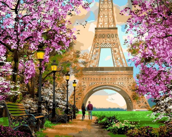 Картини за номерами 40х50 см Babylon Прогулянка в Ейфелевій вежі (VP 1272), фото 1