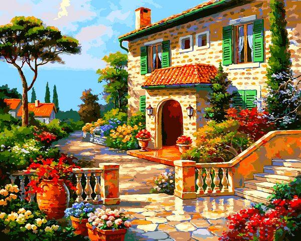 Картини за номерами 40х50 см Babylon Середземноморський сад (VP 1296), фото 1