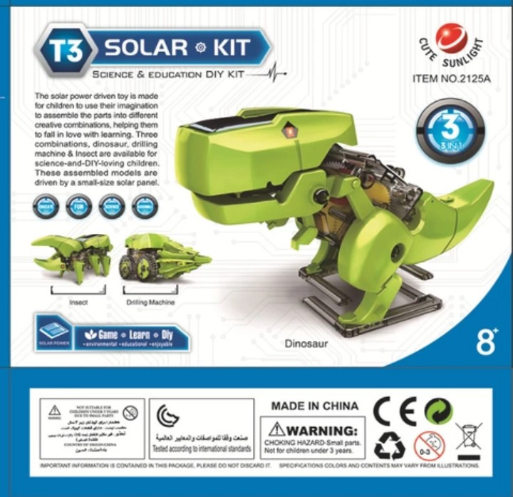 Робот-конструктор на сонячних батареях 4 в 1 Буранозавр Solar Kit
