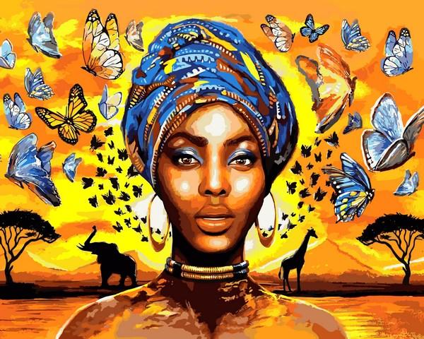 Картини за номерами 40х50 см Babylon Африканська красуня (VP 1339), фото 1