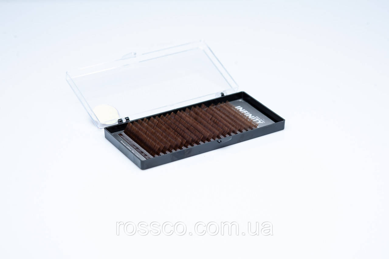 Вії INFINITY Dark Brown  М 0.10 Mix 8-14