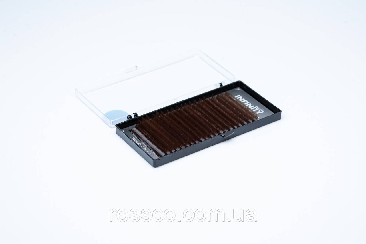 Вії INFINITY Dark Brown  М 0.07 Mix 8-14