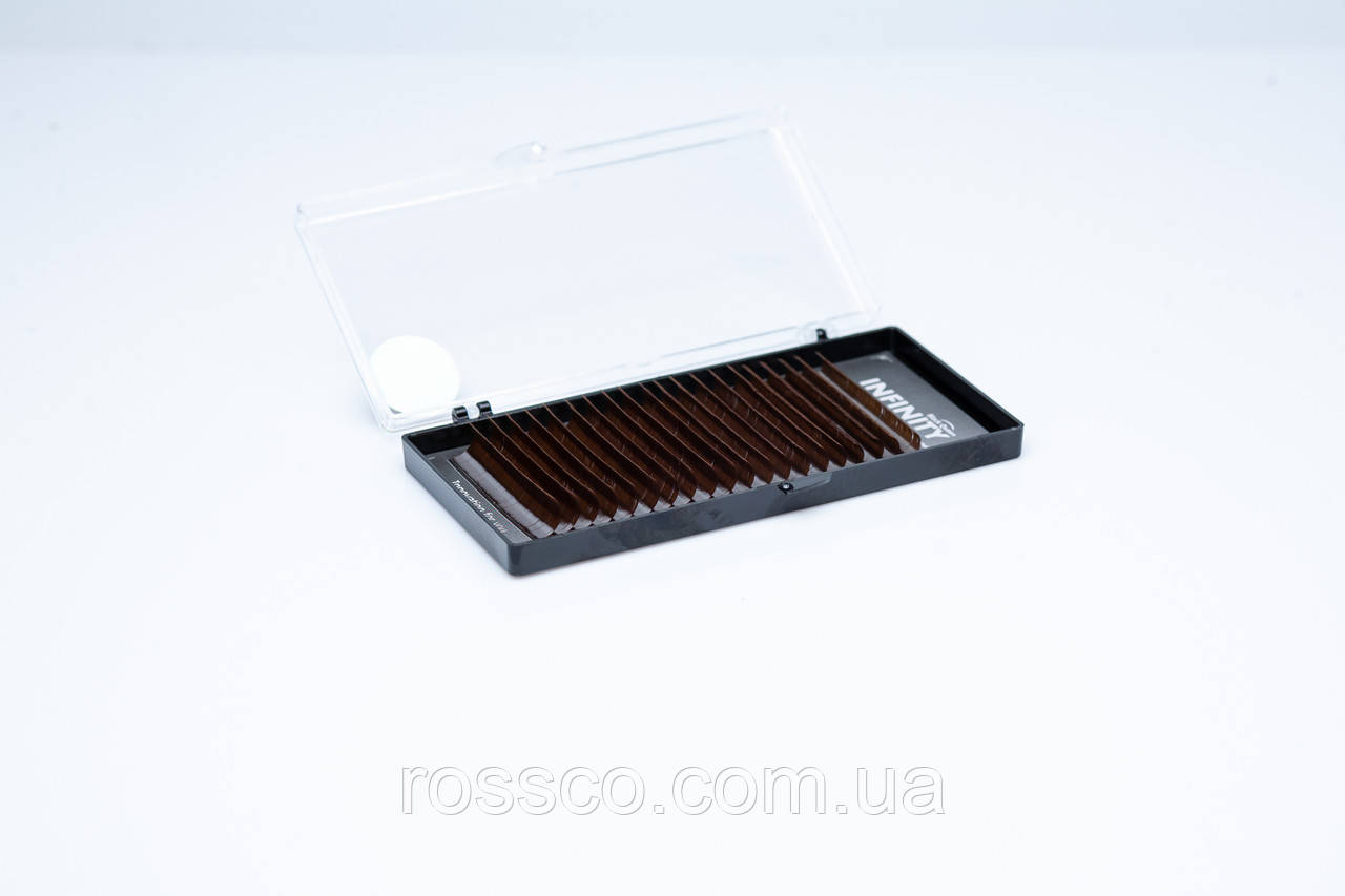 Вії INFINITY Dark Brown  CC 0.10 Mix 8-12