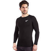 Термобілизна чоловіча футболка з довгим рукавом (лонгслів) JASON D-923 (PL, еластан, р-р M-2XL, чорний)