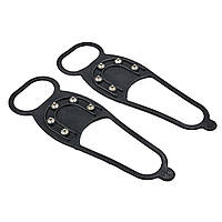 Льодоступи (накладки на взуття) UR OB-4248 (гума, р-р універсальний від 36-45, 5 метал. шипів, чорний)