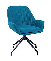 М'яке офісне поворотне крісло LAGOON blue синя тканина