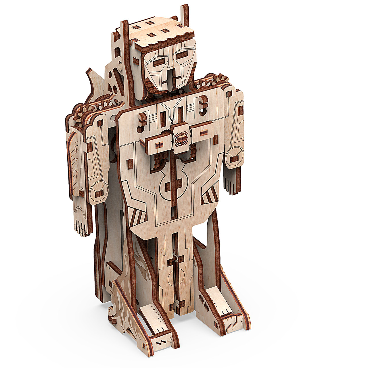 Механічна дерев'яна 3D-модель "Трансформер "Робот-самолет" Mr. Playwood. 10103