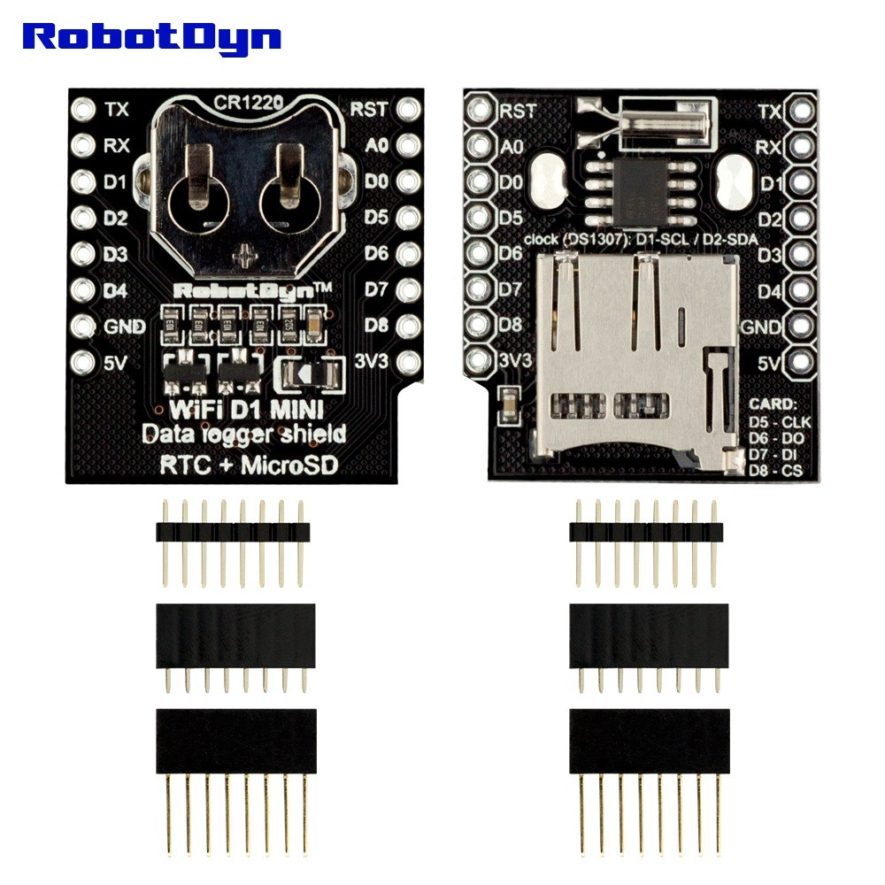 Модуль c RTC DS1307 и MicroSD дата логгер для Wemos - фото 2 - id-p1312409655