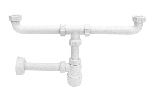 Сифон для умивальника без зливу подвійний (5/4х32) HC2+PIPE