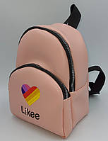 Рюкзак Лайк Маленький рюкзак с вышивкой мини Lіkee розовый