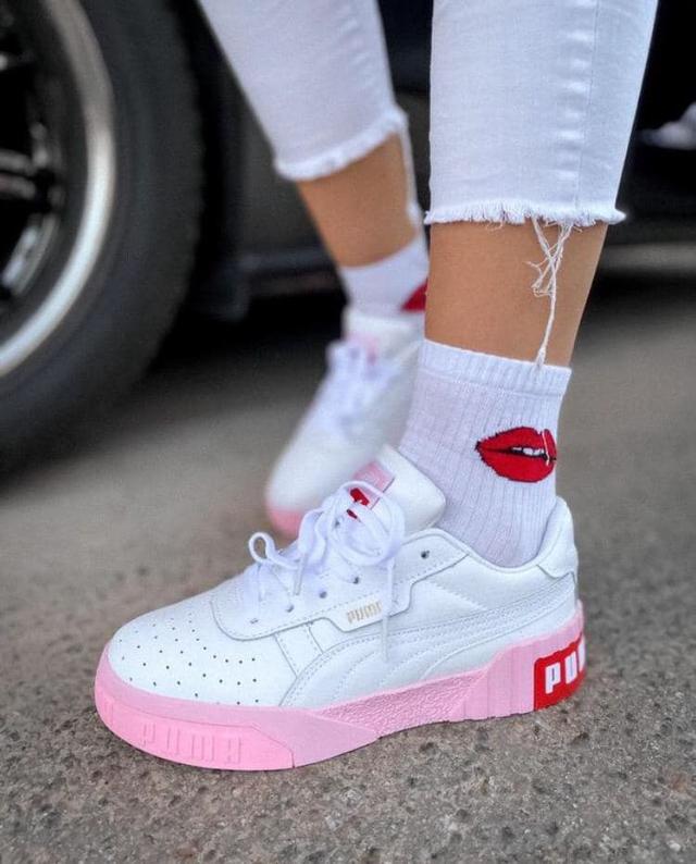 Зимові жіночі кросівки Puma Cali Sport Pure White Pink