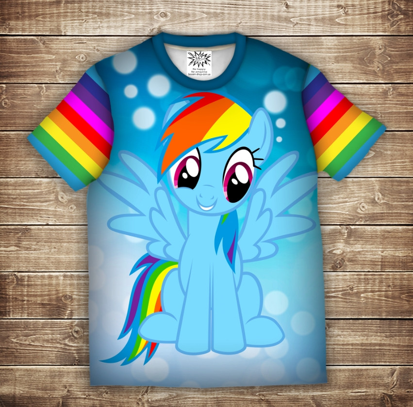 Футболка з 3D принтом поні Rainbow Dash