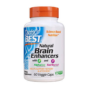Вітаміни для мозку Doctor's BEST Natural Brain Enhancers with AlpaSize and SerinAid 60 veg caps