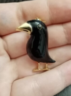 Броша біжутерія брошка чорний ворона птах