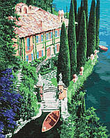 Картина по номерам Дом на озере, 40х50 Идейка (KHO2750)