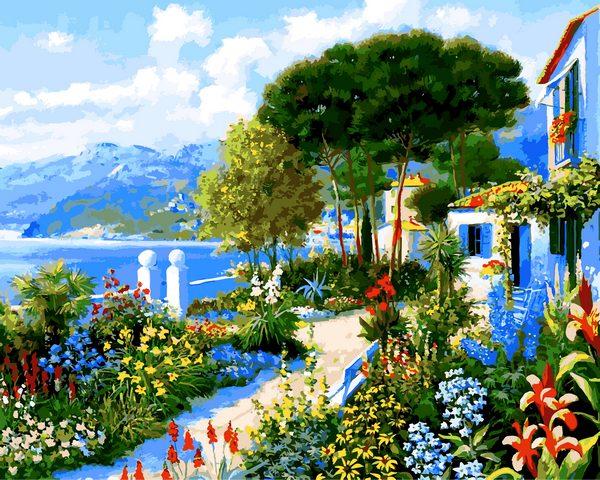 Картини по номерам 40х50 см Babylon Вид на Егейське море (RVP-1292), фото 1