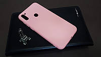 Чехол бампер силиконовый для Samsung Galaxy M11 (M115) ( Самсунг ) цвет розовый (Pink) Soft-touch Микрофибра