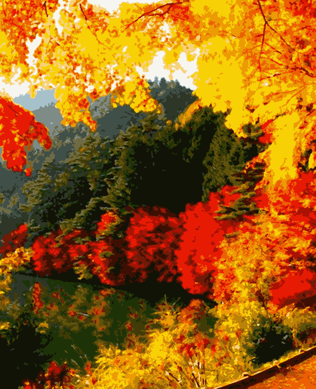 Картини за номерами "Яскрава осінь", 50*60 см